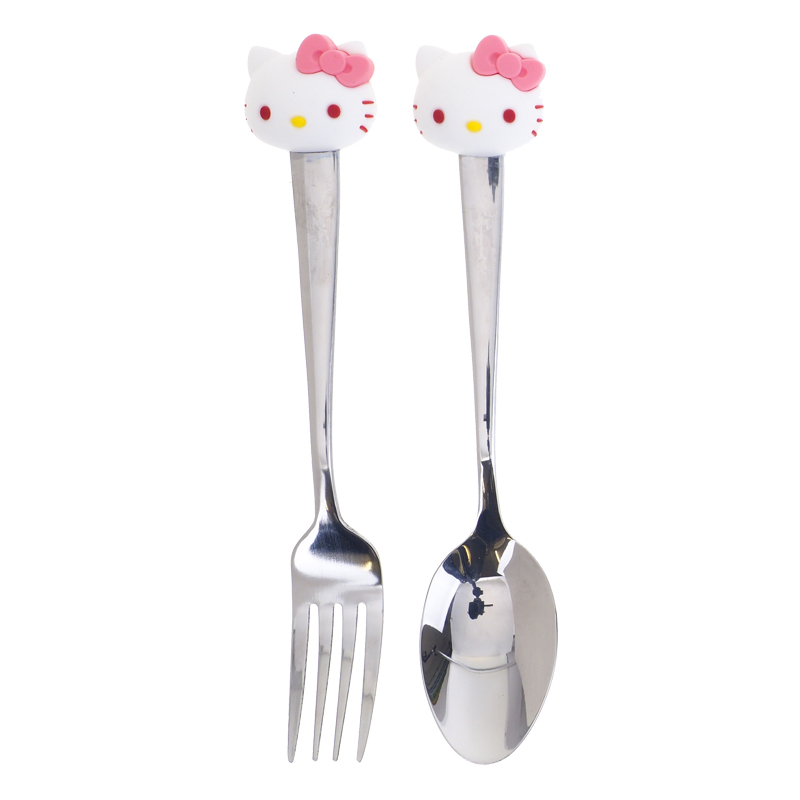 Hello Kitty 玻璃碗連叉匙套裝 9-7806-1