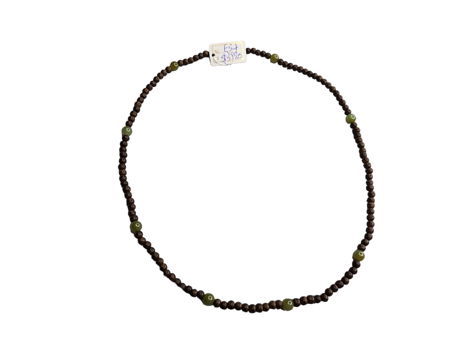 A37  金絲種翡翠 沉香手串 4mm+