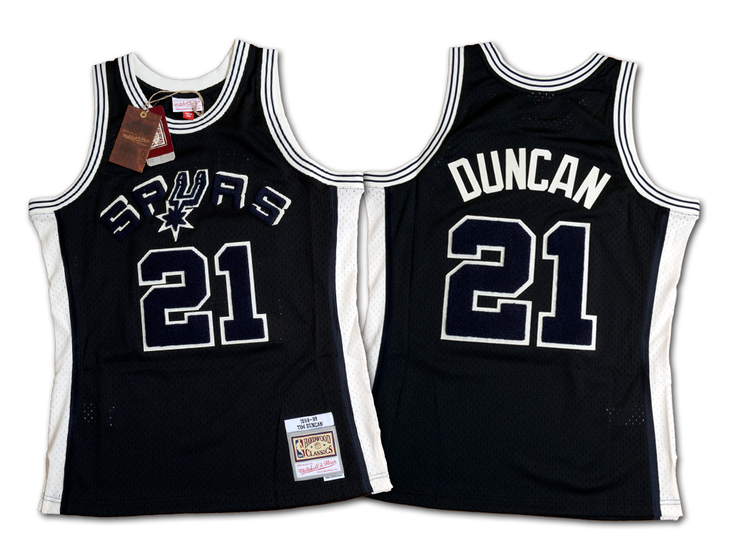 Mitchell & Ness 聖安東尼奧馬刺隊 Tim Duncan 雪尼爾針織 Swingman 球衣