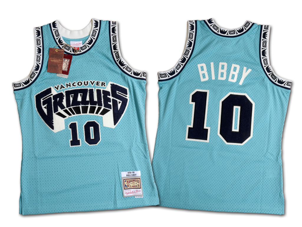 Mitchell & Ness 溫哥華灰熊隊 Mike Bibby 雪尼爾針織 Swingman 球衣