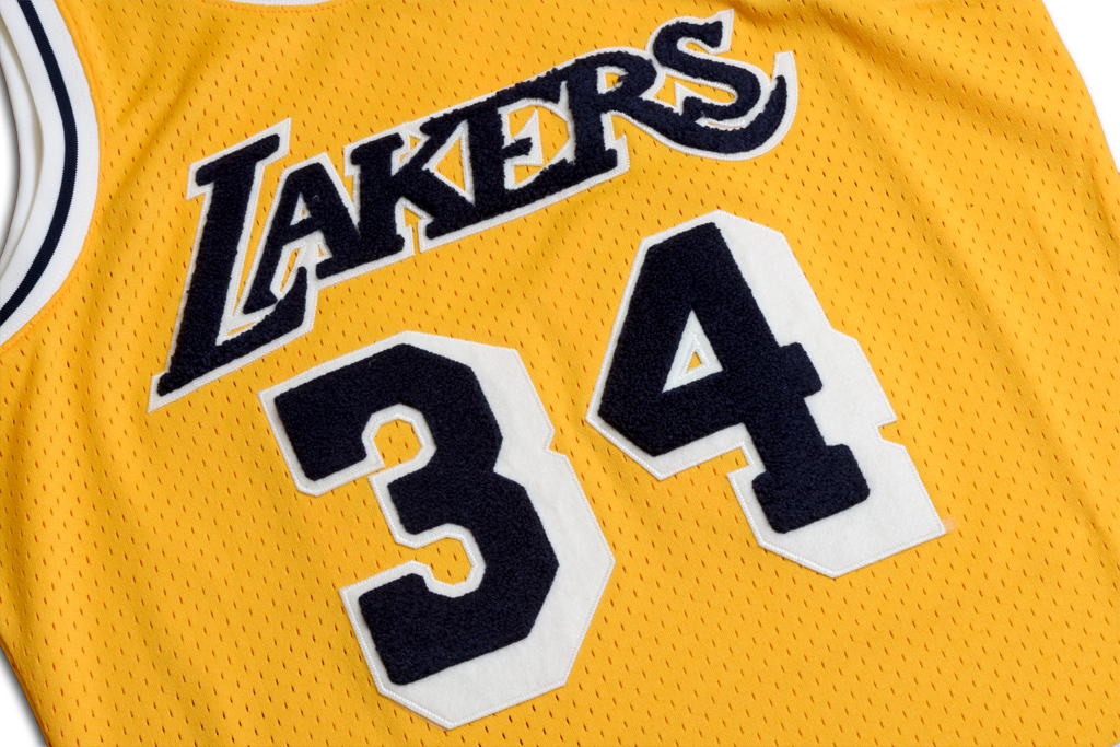 Mitchell & Ness 洛杉磯湖人隊 Shaquille O'neal 雪尼爾針織 Swingman 球衣