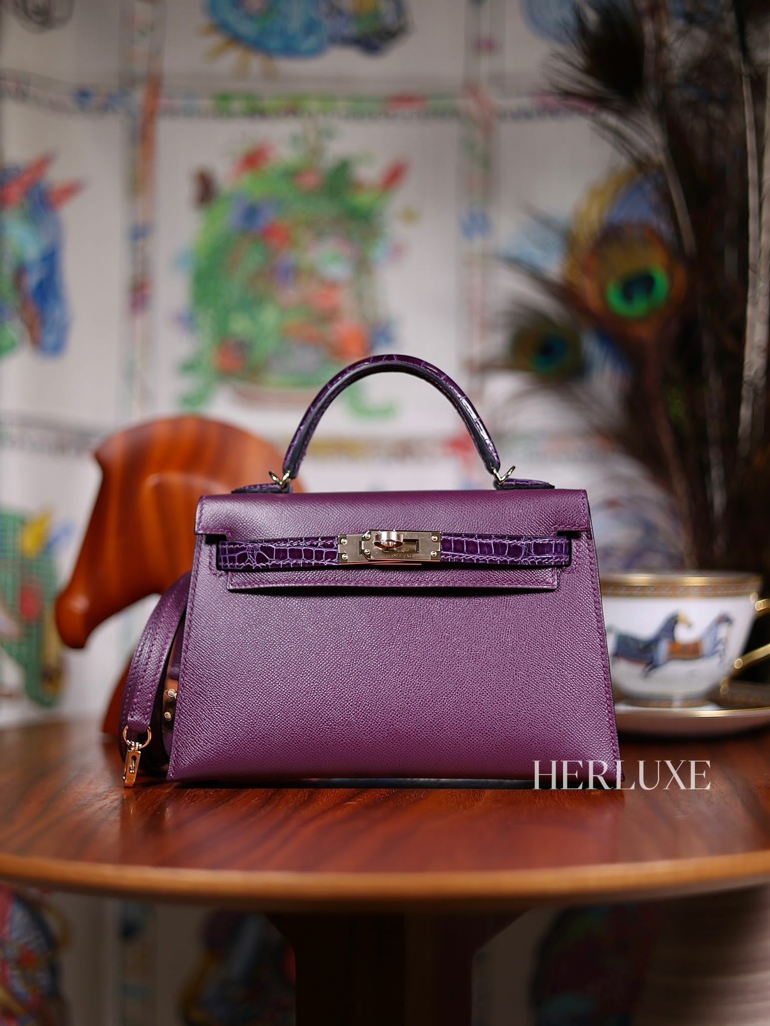 Kelly mini II touch N5 cassis/ 9G amethyste cp madame/alligator W