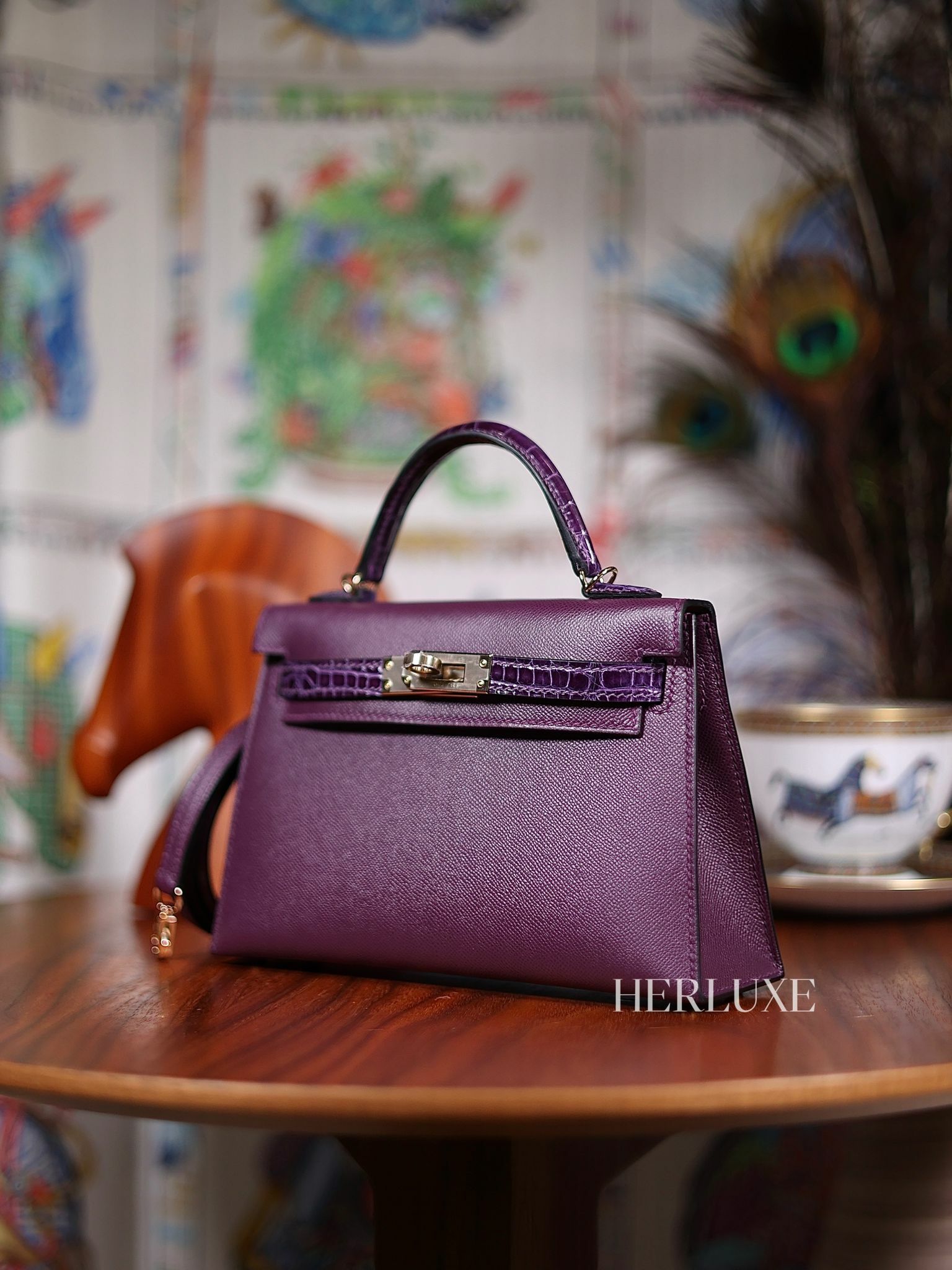 Kelly mini II touch N5 cassis/ 9G amethyste cp madame/alligator W