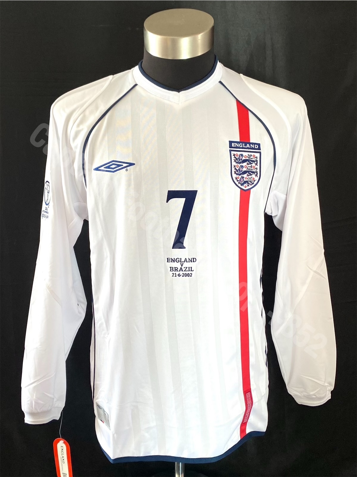 ウェア UMBRO - UMBRO  2002 WORLD CUP  ENGLAND UNIFORM England 2002 Home Soccer Football Jersey Umbro Men's Sz XL