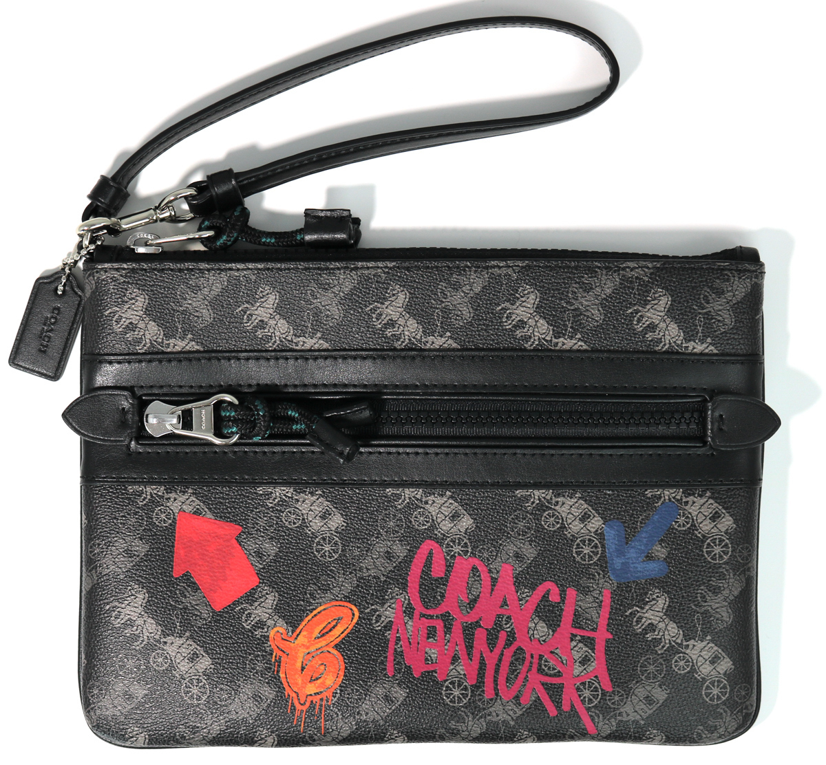 Coach Gallery Pouch With Horse And Carriage Print F8463
