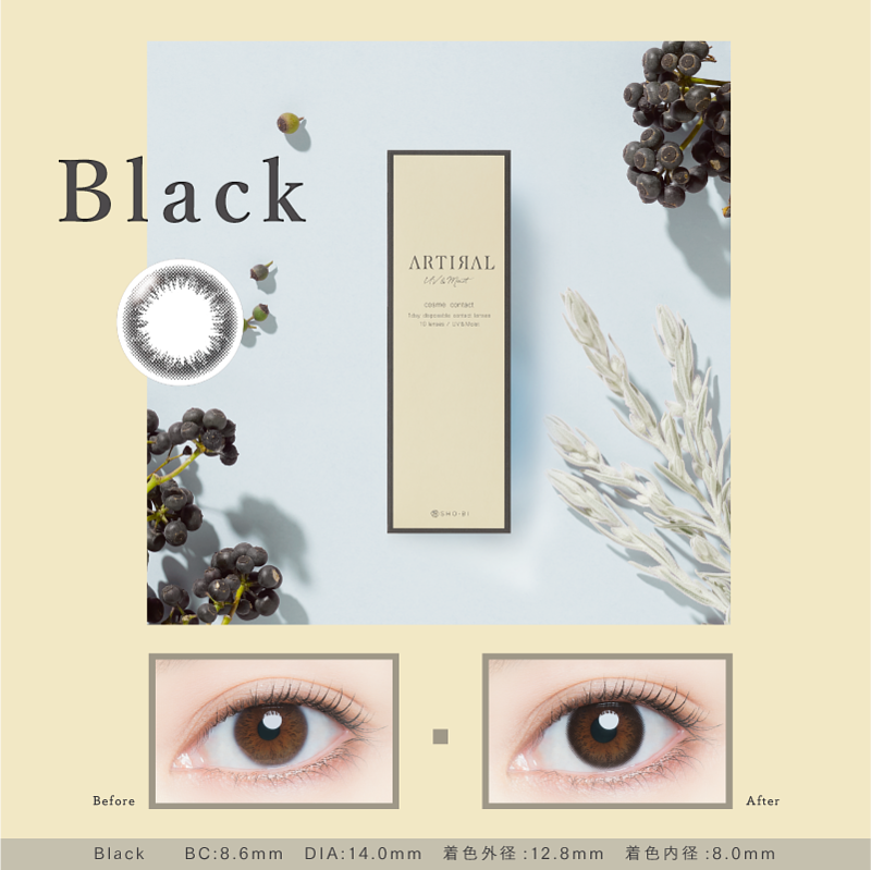 ARTIRAL 每日即棄有色隱形眼鏡(1DAY)BLACK