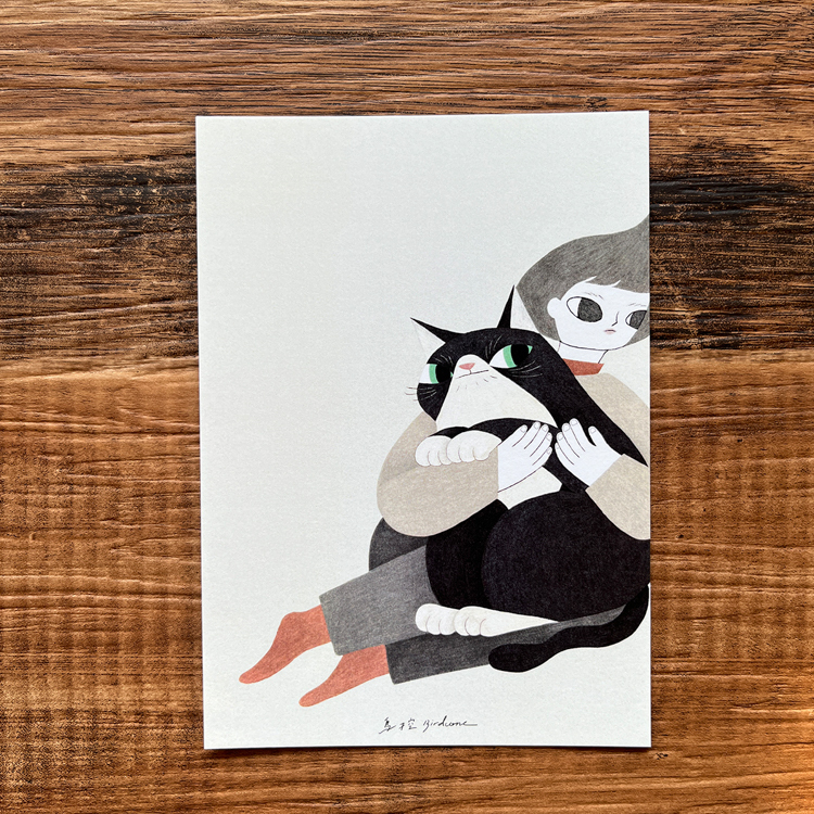 鳥控 bird cone｜明信片｜擁抱貓的日子需要安慰的時候