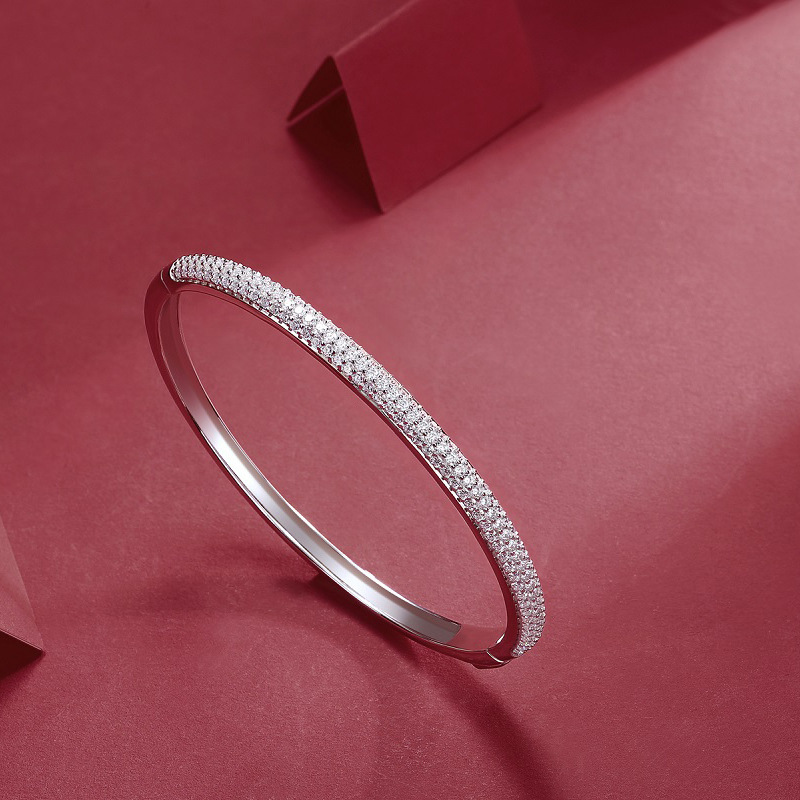 3行莫桑滿鑽手鐲   B2.25C014