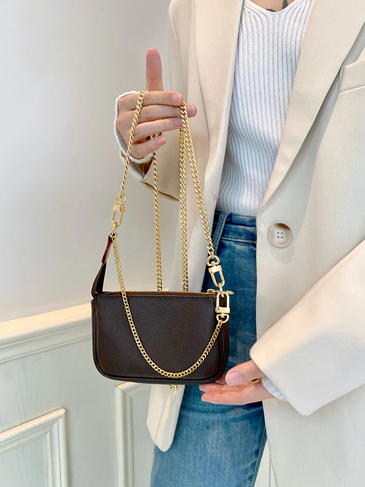 小麻將包鏈條配件包包單買包帶肩帶改造腋下珍珠鏈子