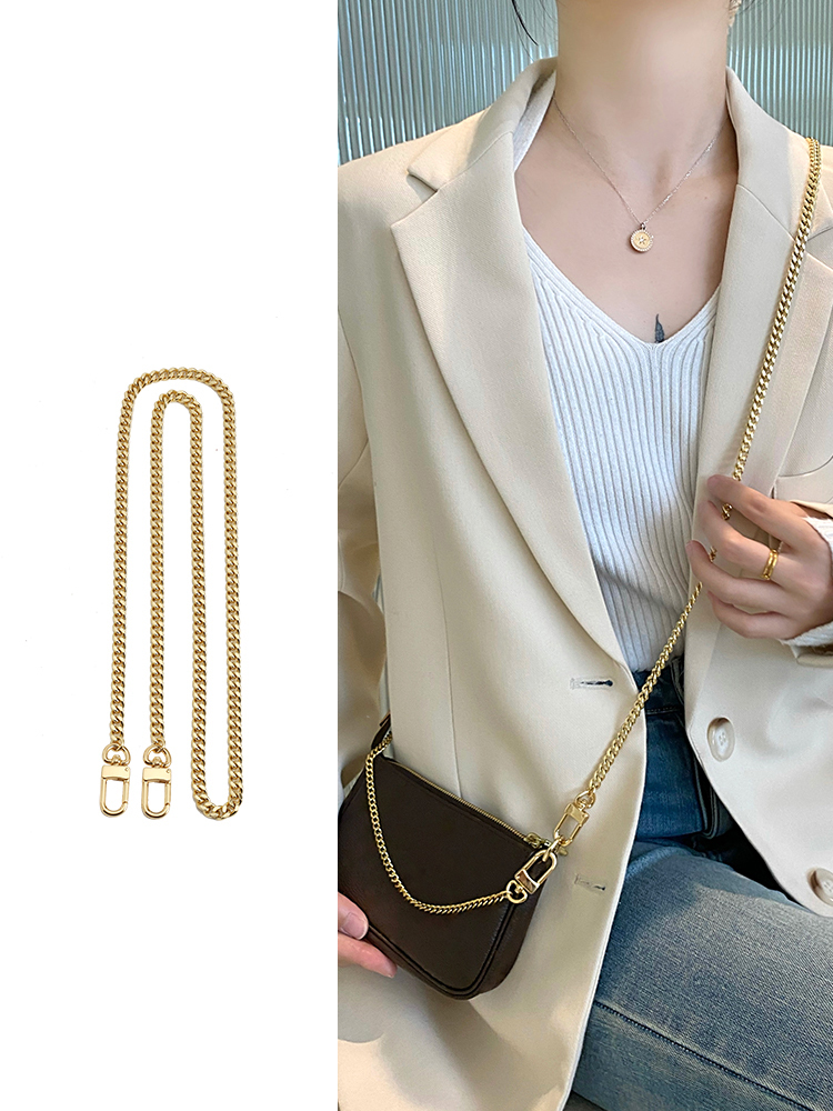 小麻將包鏈條配件包包單買包帶肩帶改造腋下珍珠鏈子