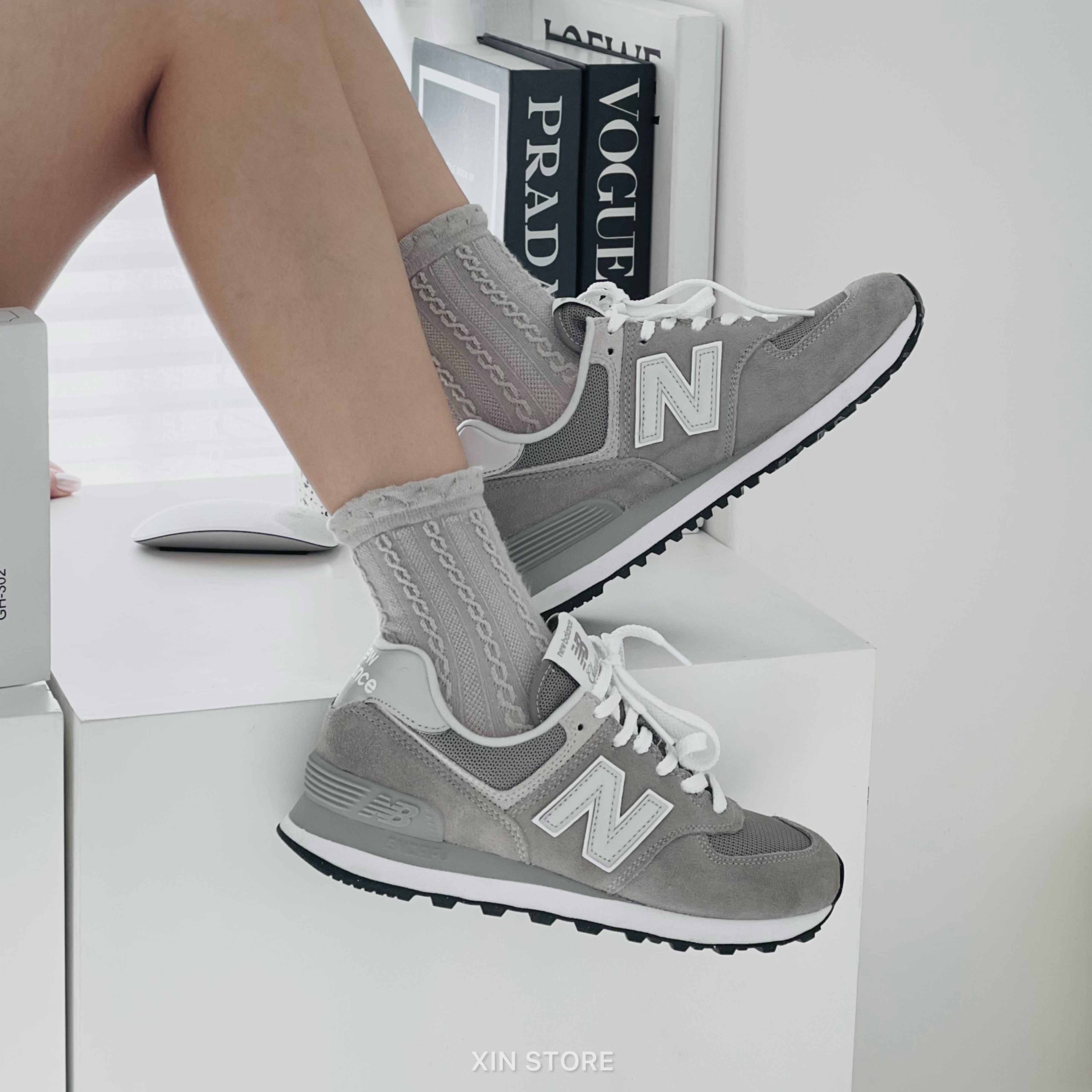 【現貨】New Balance NB 574 復古 慢跑鞋 休閒鞋 麂皮 情侶款 反光 元祖灰