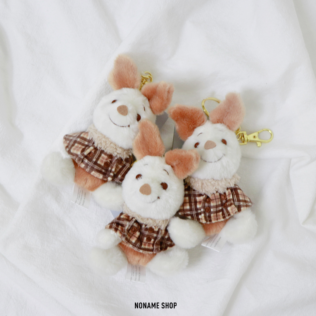 DISNEY 迪士尼 小豬 鑰匙圈 冬季系列 白 (日本限定)