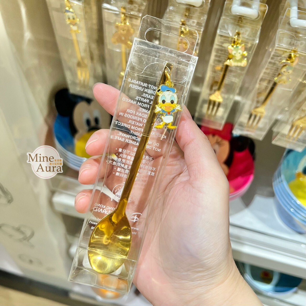 唐老鴨 Donald 金屬墜飾 餐具 叉子/湯匙 -香港迪士尼樂園