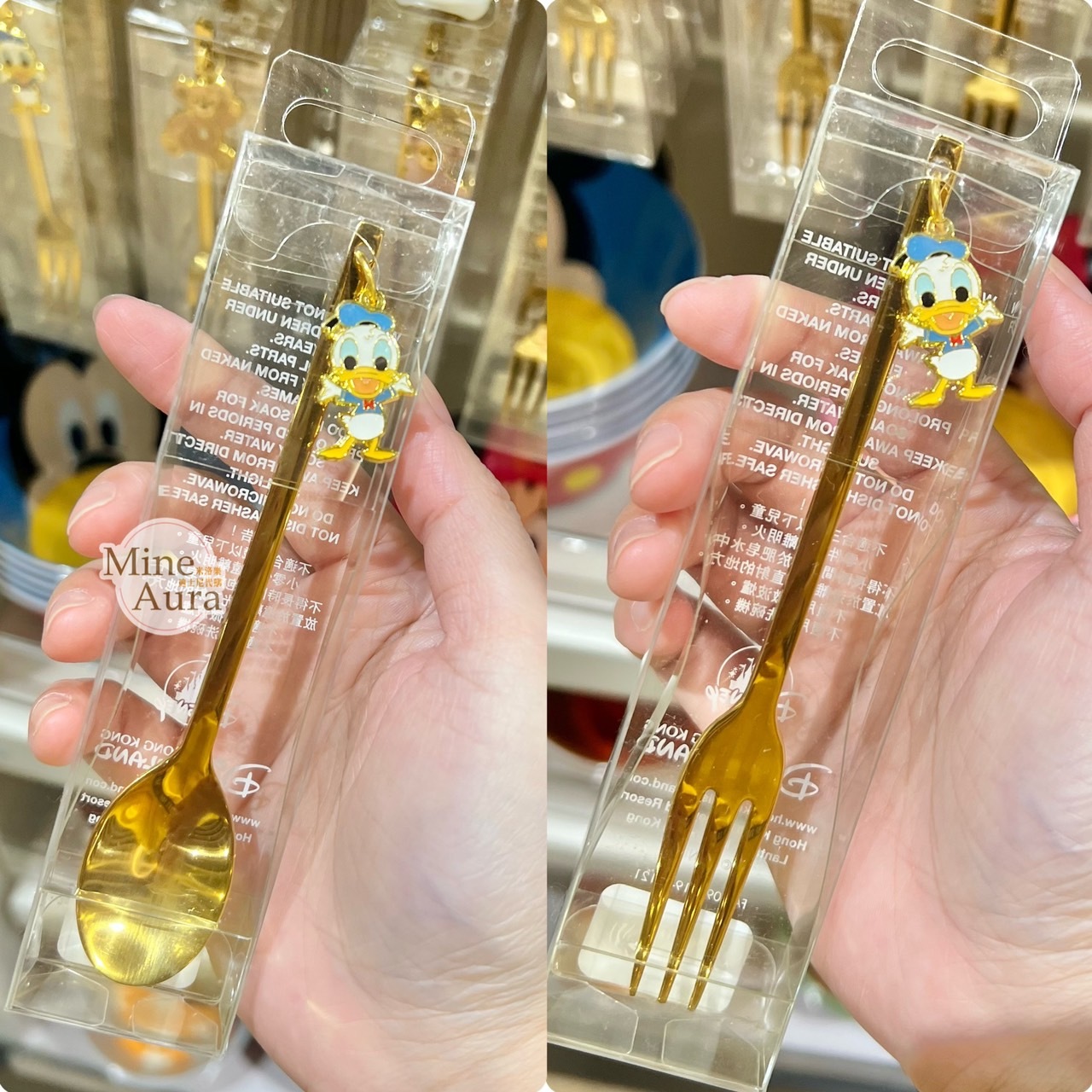 唐老鴨 Donald 金屬墜飾 餐具 叉子/湯匙 -香港迪士尼樂園