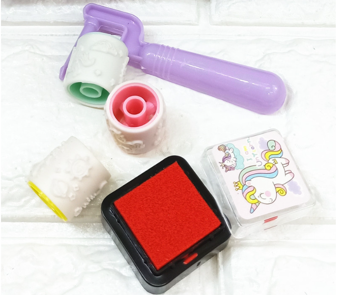 清货 滚轮印章印泥套装