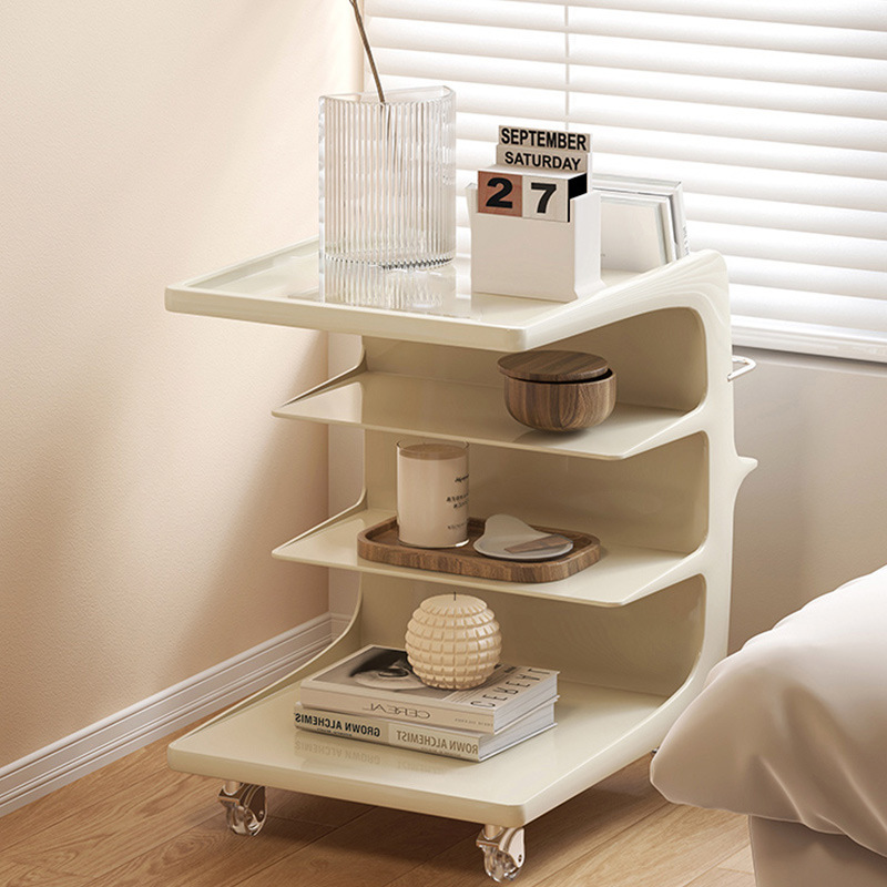 《1772》繽紛帶輪多色壓克力四層沙發邊桌