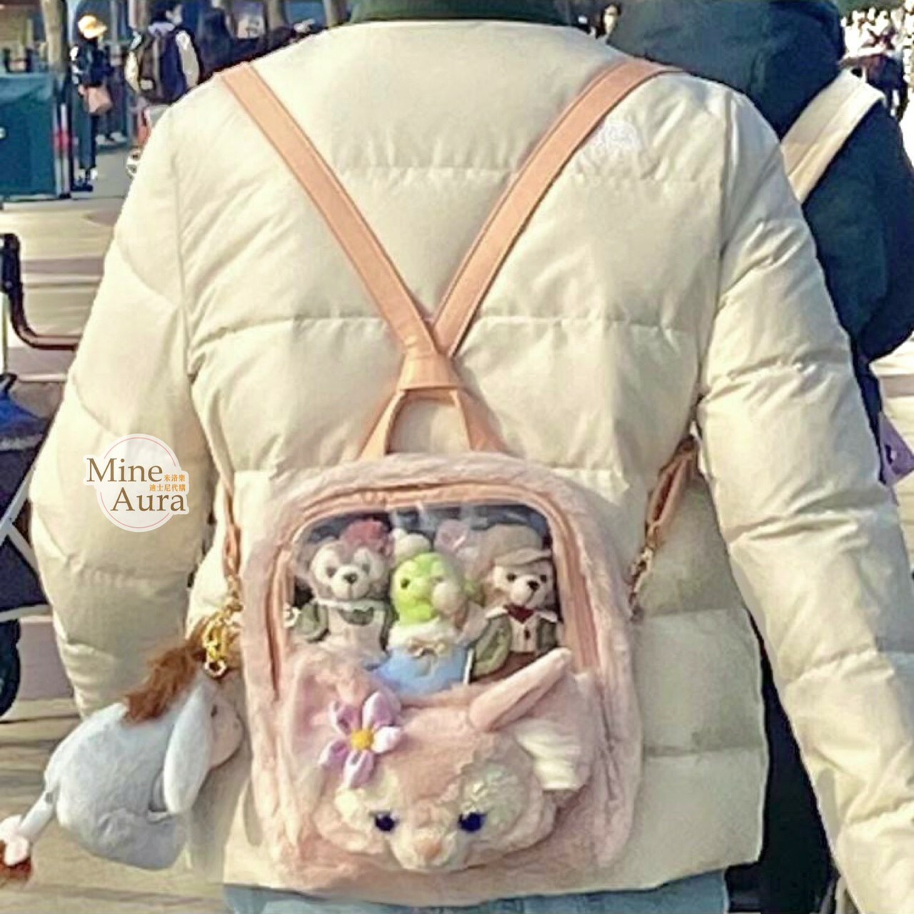 玲娜貝兒 Lina bell 絨毛 大頭造型 透明設計 後背包 -上海迪士尼樂園
