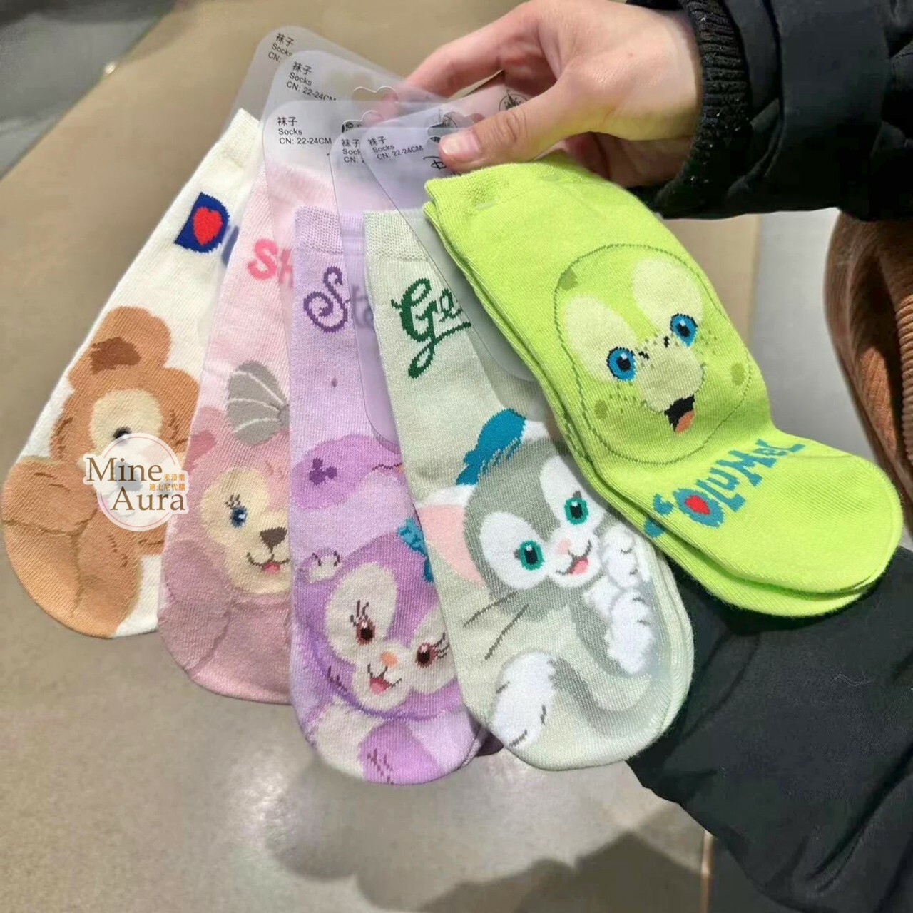 雪莉玫 ShellieMay 可愛圖案 短襪 襪子 -上海迪士尼樂園