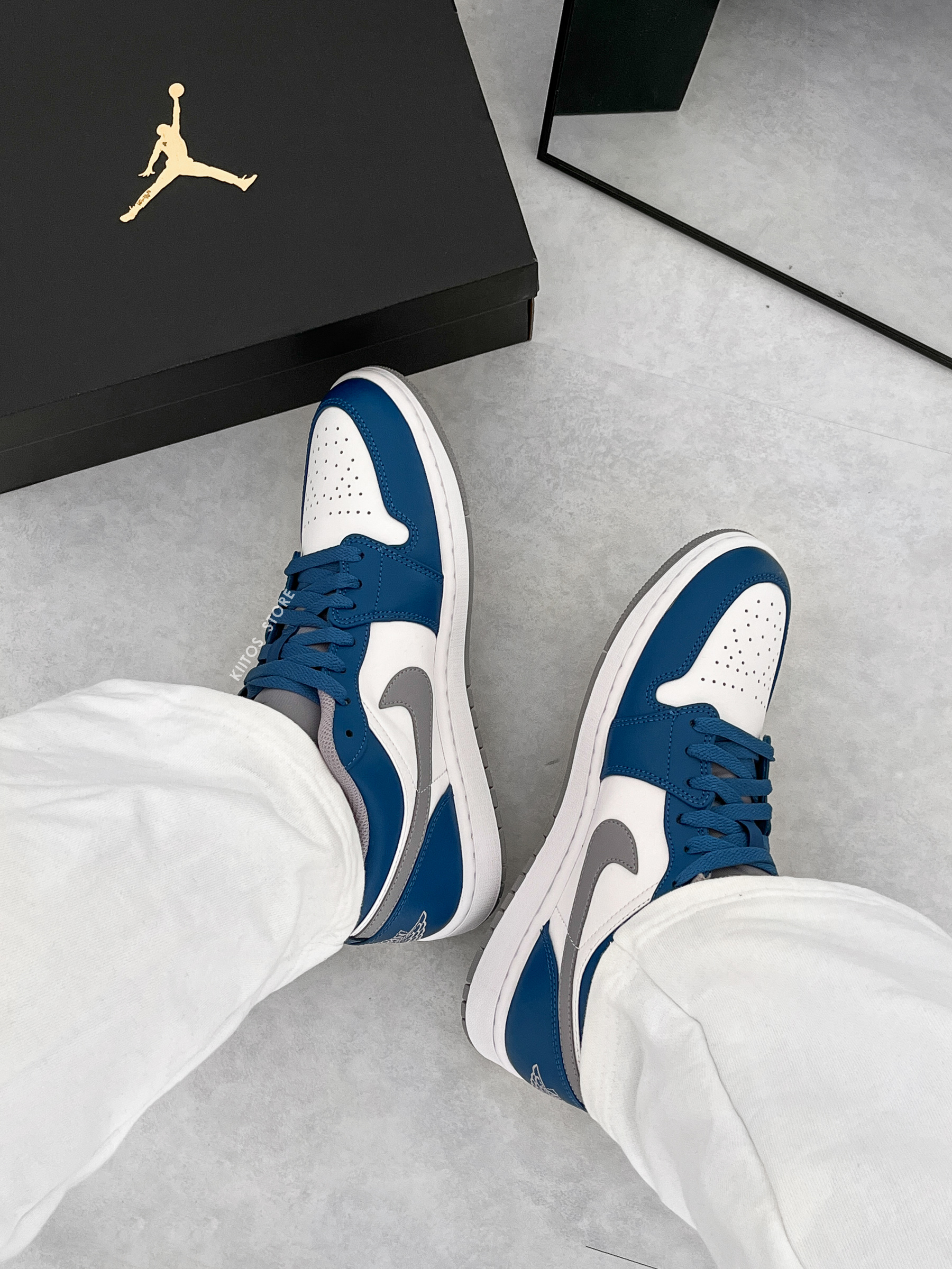 NIKE AIR JORDAN 1 LOW TRUE BLUE 午夜藍