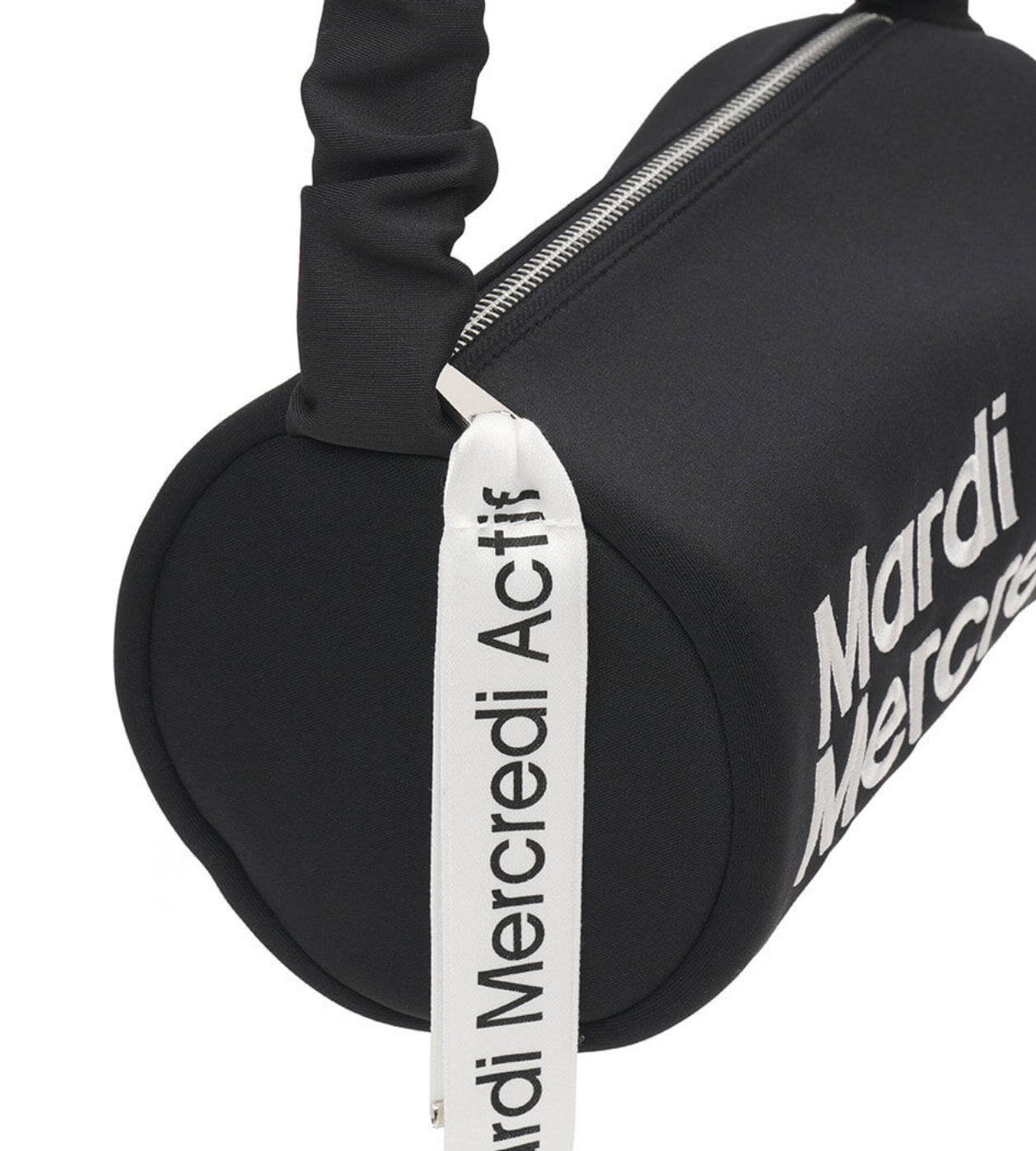 ●Mardi Mercredi●Actif●NEOPRENE SHOULDER BAG CYLINDER MARDI MERCREDI ACTIF Neoprene Shoulder Bag Cylinder Ivory