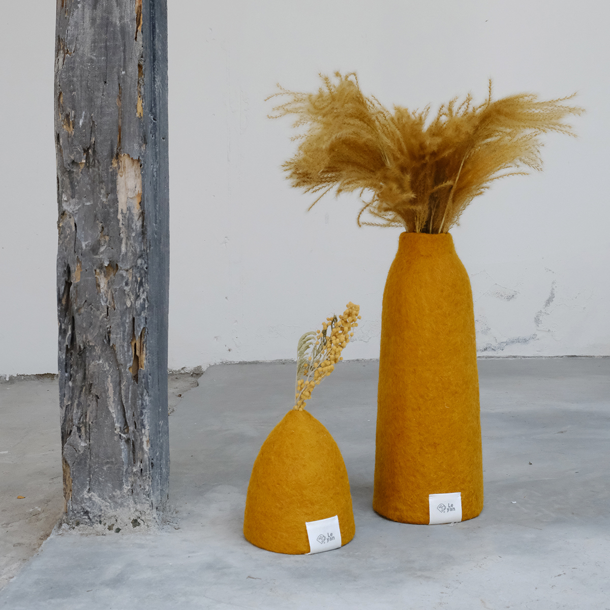 樂洋＋ collection / 手工居家花瓶 / 薑黃色 / XL