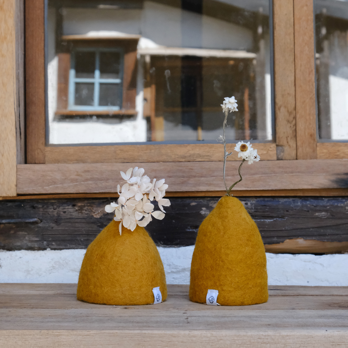 樂洋＋ collection / 手工居家花瓶 / 薑黃色 / 蘑菇瓶S號挑高版