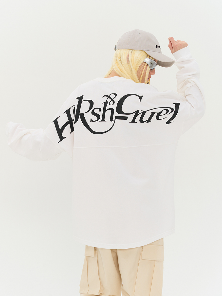 Harsh and Cruel 23SS 背後花體logo字體排版長袖 HM231020087