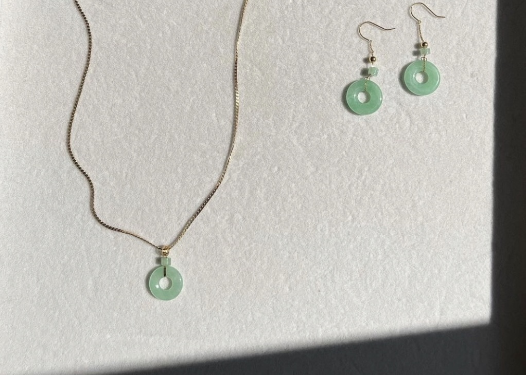 清新果綠耳環墜飾組