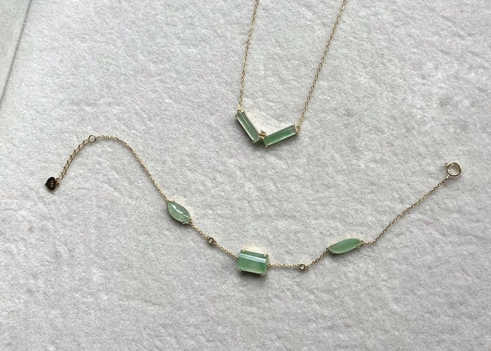 冰陽果綠墜飾手鏈組