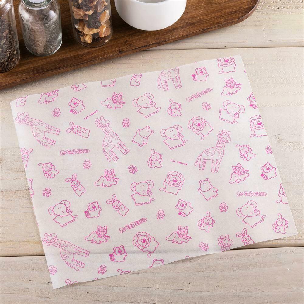 JP 愉快動物餅蠟紙 粉色款 0428