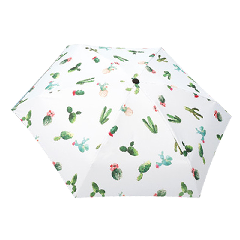 仙人掌五折迷你加厚單人傘  淺藍 粉紅  晴雨傘/雨傘/遮陽傘 87CTV9001