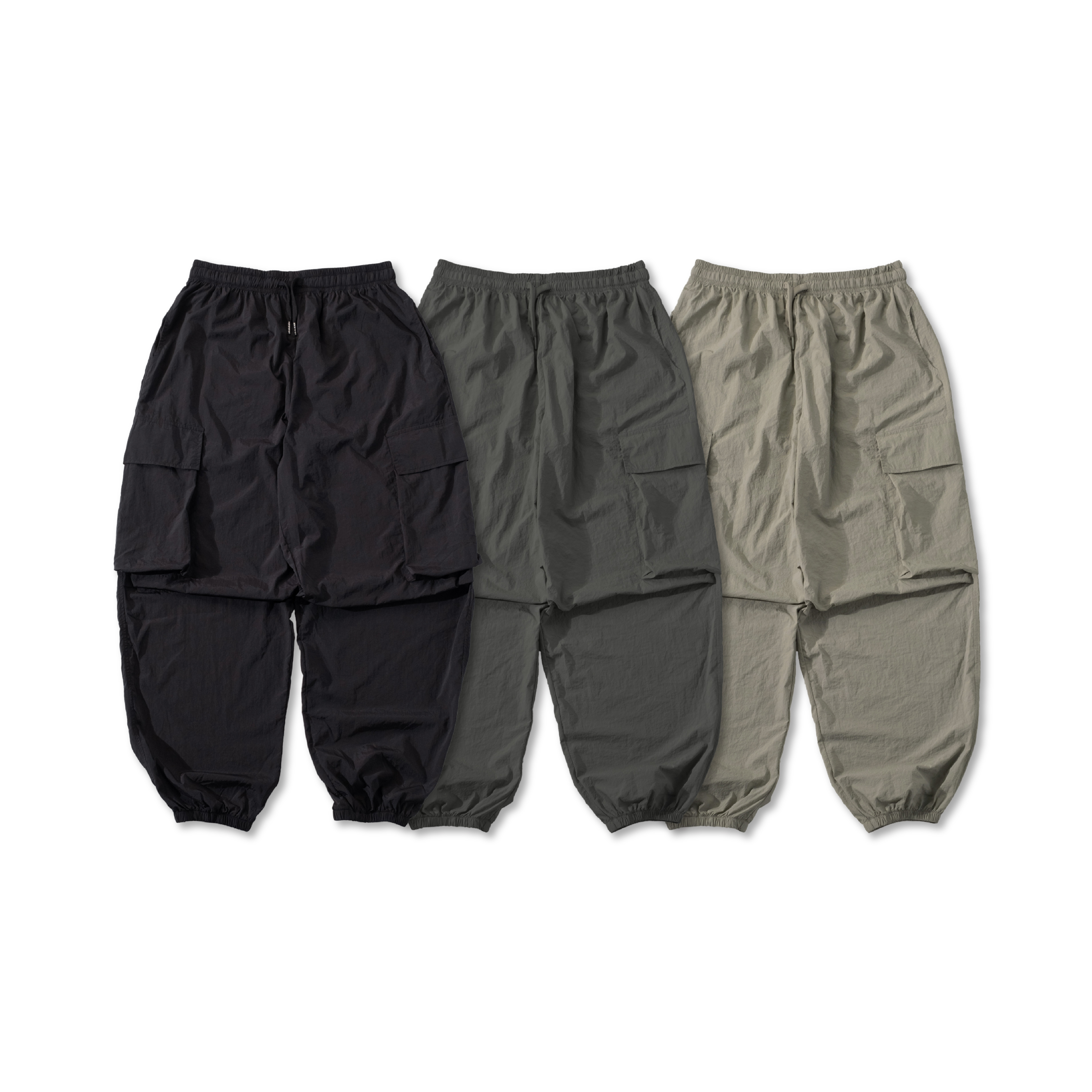 SIMON MADE BC-006 CITY BOY寬鬆 剪裁 大口袋 尼龍 縮口 氣球褲 長褲