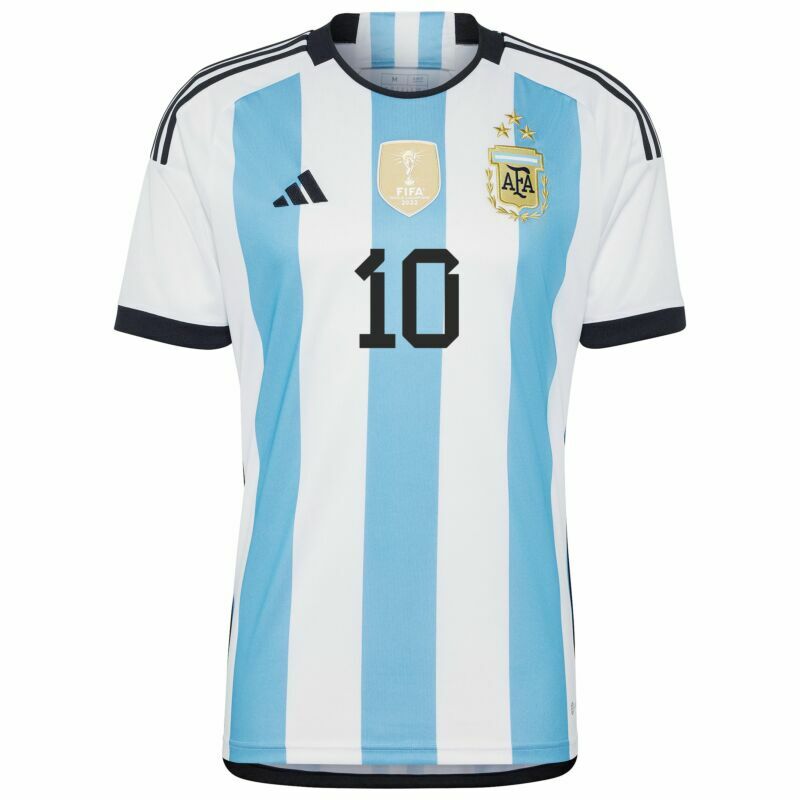 2023 Argentina 3 Stars Authentic Home Shirt - #10 MESSI