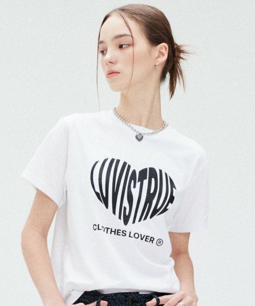 LUVISTRUE SU HEART LOGO TEE