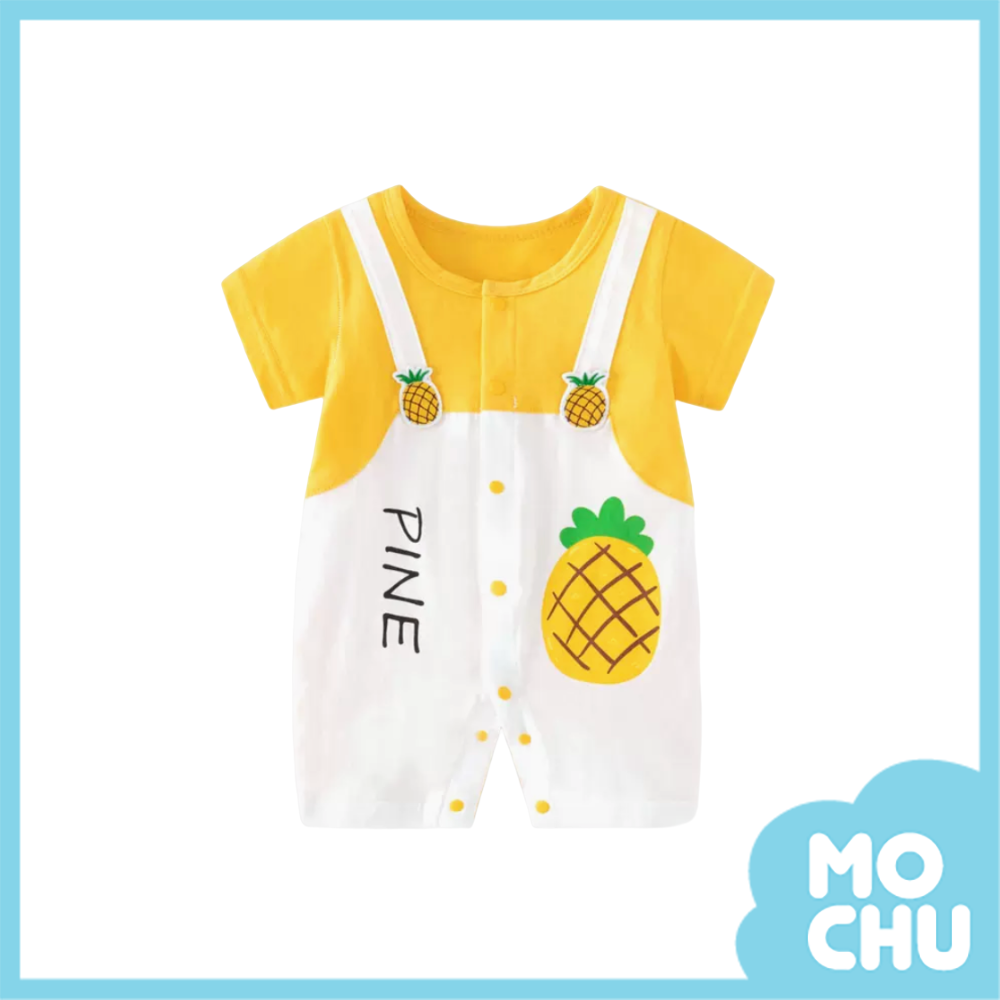 小波蘿短袖連身衣