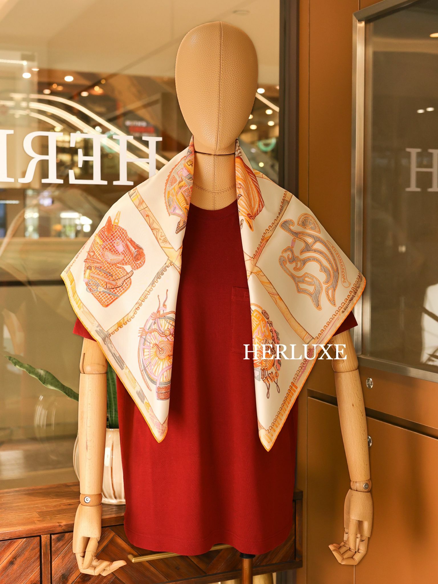 Scarf 100% soie 90 × 90cm