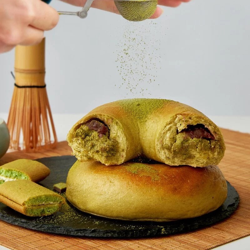 ✦季節限定✦ 原味時代減醣豆渣抹茶紅豆乳酪貝果/麵包圈130g±10% #加入大豆渣粉 (急凍)