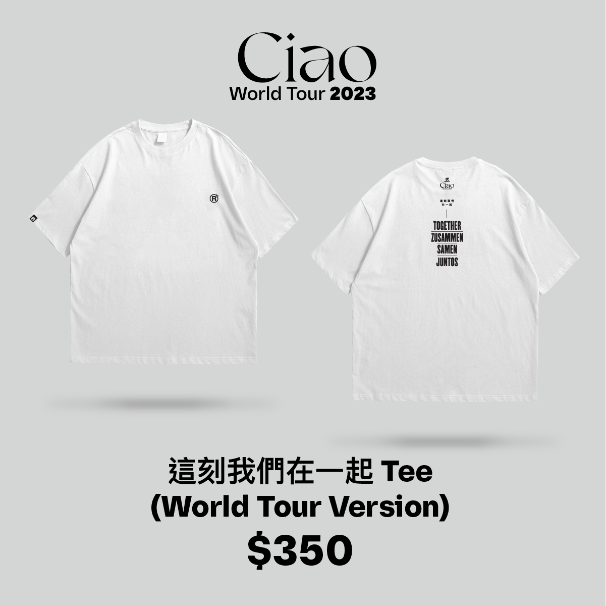 RubberBand - 這刻我們在一起 Tee - White (World Tour 2023 Version)