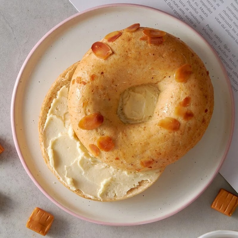 原味時代- 減醣豆渣海鹽焦糖乳酪貝果 130g±4.5% #加入大豆渣粉  (急凍 -18°C)