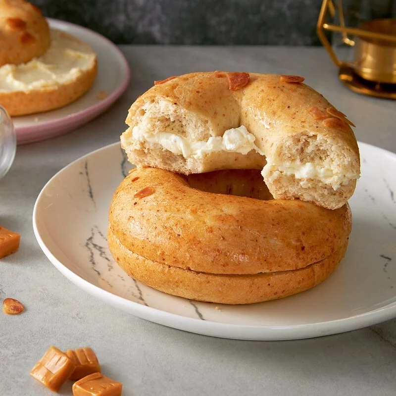 原味時代- 減醣豆渣海鹽焦糖乳酪貝果 130g±4.5% #加入大豆渣粉  (急凍 -18°C)