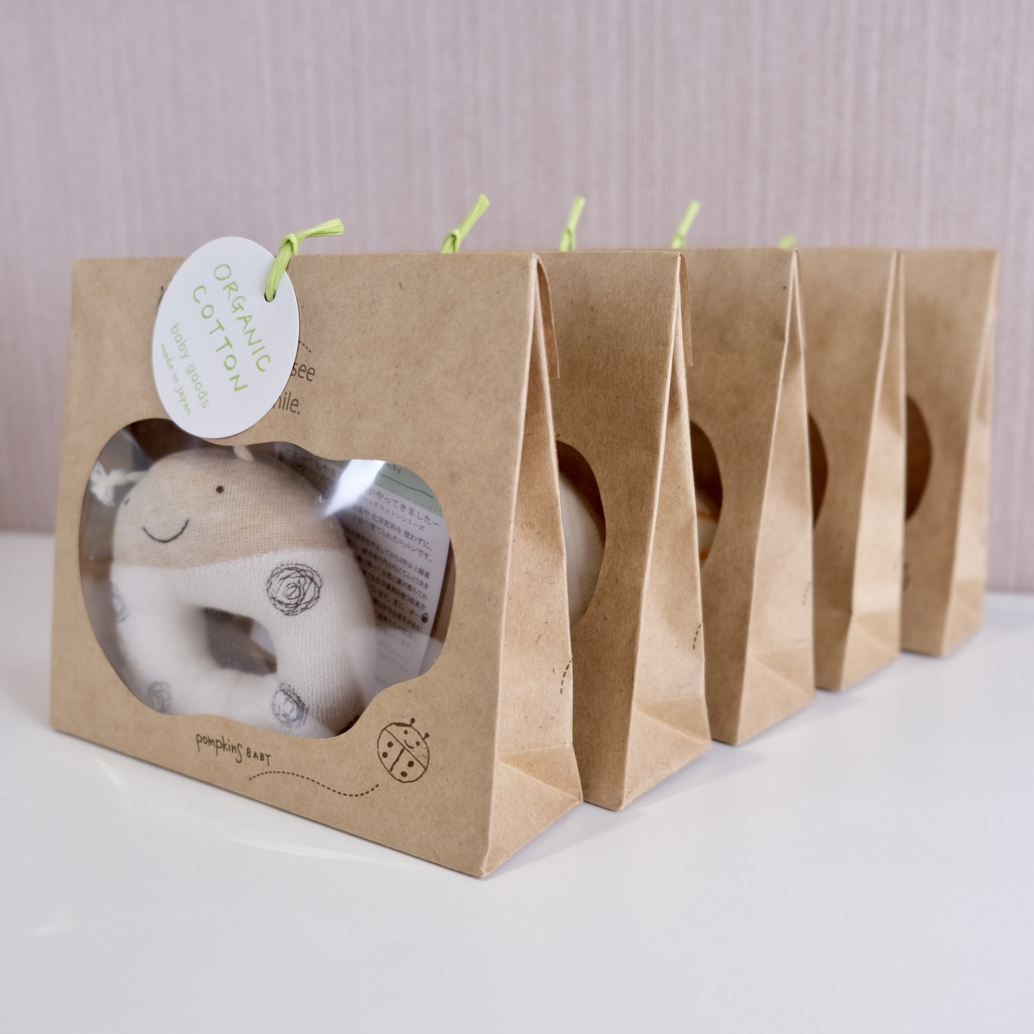 Pompkins Baby 日本有機棉手搖鈴-蜜蜂Honey Bee