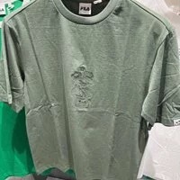[S] FILA GARDENING EMBROIDERY POINT SHORT SLEEVE T-SHIRT,LEAFGREEN, FS2RSE2E02X-LFG, FINAL SALE (SFL198)
