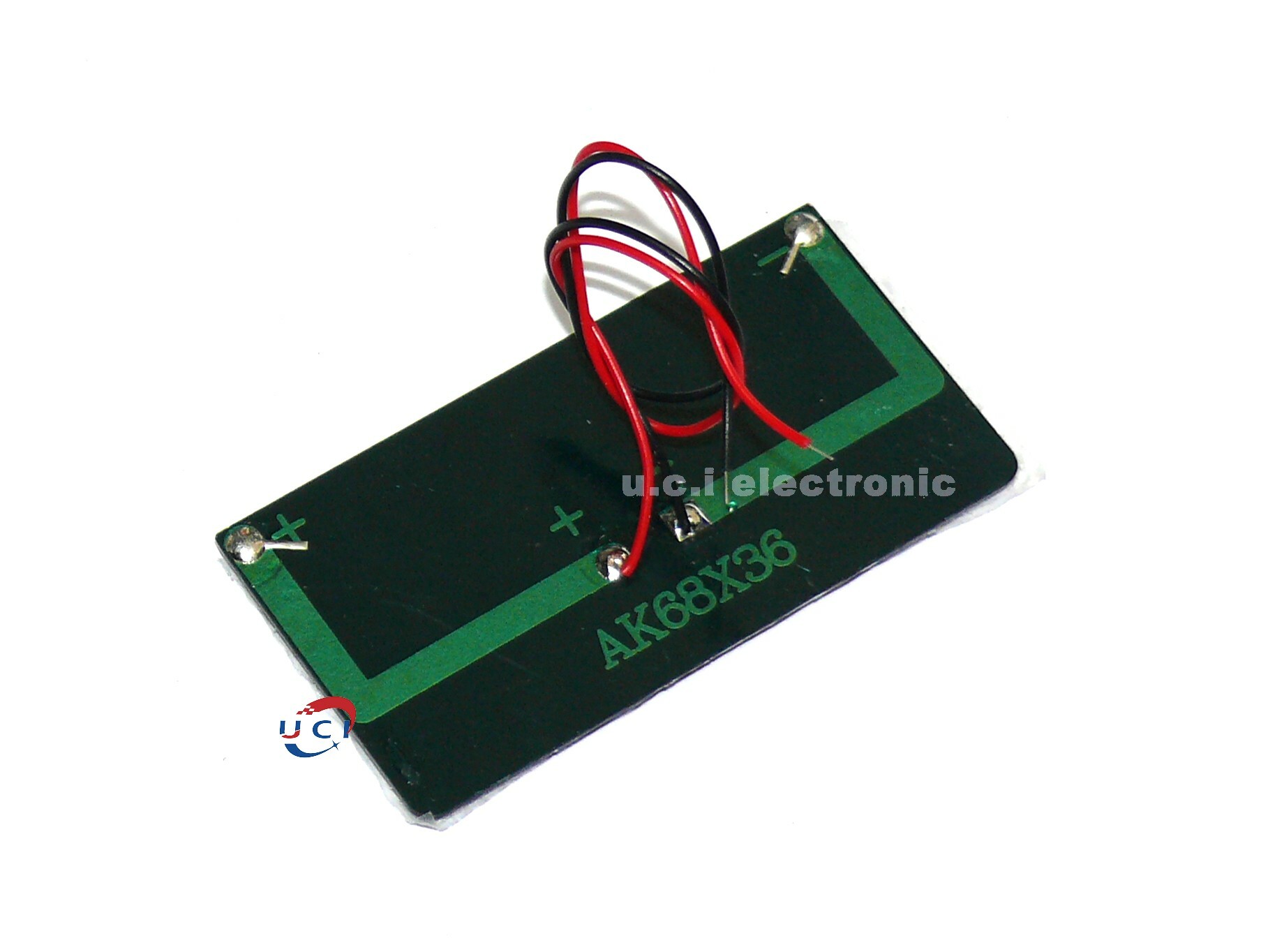 【UCI電子】(J-3) 太陽能板滴膠板68*36 5v 60ma 0.3W帶線光伏電板組件 太陽能板