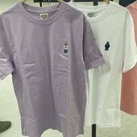 [S] WHO.A.U STEVE BEAR SHORT SLEEVE TEE(ONE SET OF TWO PIECES),PURPLE, WHRAD3723U-PURPLE (SWAU106)