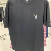 [S] WHO.A.U STEVE EMBROIDERY SHORT SLEEVE TEE,BLACK, WHRAD2311U-BLACK (SWAU108)