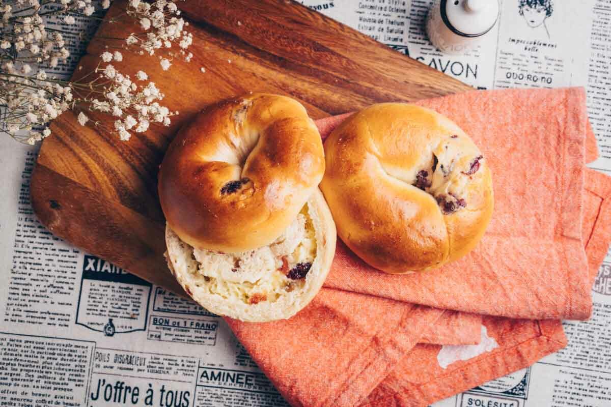 蜂蜜蔓越莓貝果(冷凍)-2入組