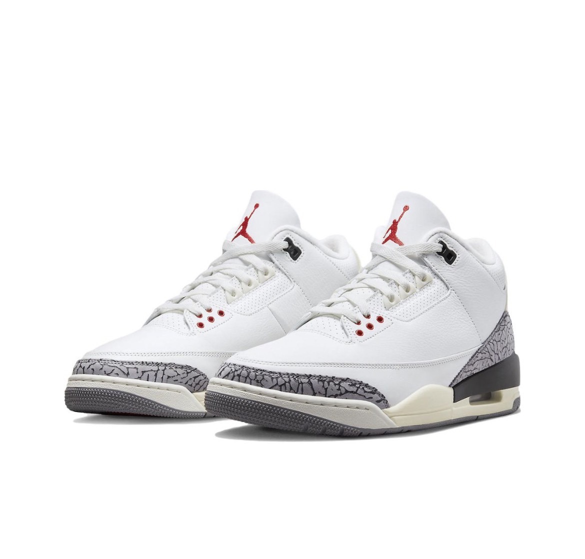 NIKE Air Jordan 3 White Cement Reimagined 做舊爆裂紋白水泥白灰