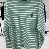 [S] WHO.A.U COMMON STEVE STRIPE LONG SLEEVE TEE,GREEN, WHLSD2311U-GREEN (SWAU110)