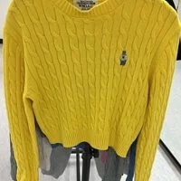 [S] WHO.A.U STEVE R-NECK CROPPED CABLE PULLOVER,YELLOW, WHKAD1111F-YELLOW (SWAU114)