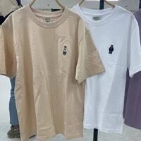 [S] WHO.A.U STEVE BEAR SHORT SLEEVE TEE(ONE SET OF TWO PIECES),BEIGE, WHRAD2323U-BEIGE (SWAU119)
